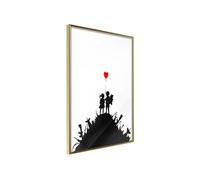 Affiche Murale Encadrée "Banksy Kids on Guns" 40 x 60 cm Or