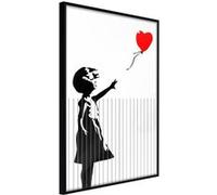 Affiche Murale Encadrée "Banksy Love is in the Bin" 21 x 30 cm Noir NOIR G