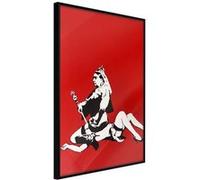 Affiche Murale Encadrée "Banksy Queen Victoria" 30 x 42 cm Noir Multicolore G