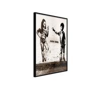 Affiche Murale Encadrée "Banksy Rude Kids" 30 x 42 cm Noir