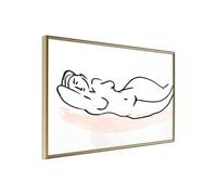 Affiche Murale Encadrée "Baroque Shapes" 90 x 60 cm Or