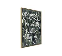 Affiche Murale Encadrée Be Yourself 21 x 30 cm Or