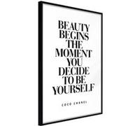 Affiche Murale Encadrée Beginning of the Beauty 21 x 30 cm Noir