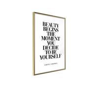 Affiche Murale Encadrée "Beginning of the Beauty" 21 x 30 cm Or