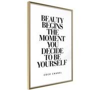 Affiche Murale Encadrée Beginning of the Beauty 21 x 30 cm Or