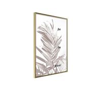 Affiche Murale Encadrée "Beige Palm" 30 x 42 cm Or