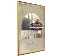 Affiche Murale Encadrée "Big Apple" 21 x 30 cm Or Multicolore G