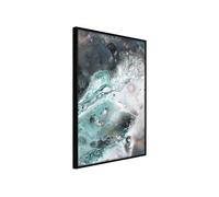Affiche Murale Encadrée "Border of Land and Water" 30 x 42 cm Noir