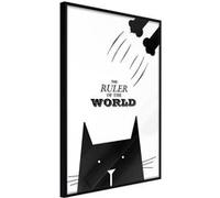 Affiche Murale Encadrée Bossy Cat 21 x 30 cm Noir NOIR