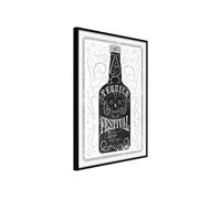 Affiche Murale Encadrée "Bottle of Tequila" 21 x 30 cm Noir