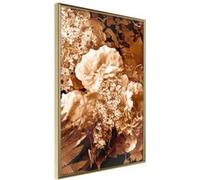 Affiche Murale Encadrée "Bouquet in Sepia" 21 x 30 cm Or Multicolore G