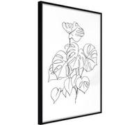 Affiche Murale Encadrée Bouquet of Leaves 21 x 30 cm Noir