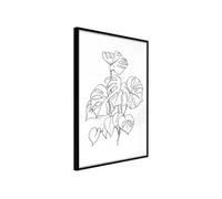 Affiche Murale Encadrée "Bouquet of Leaves" 30 x 42 cm Noir