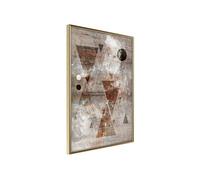 Affiche Murale Encadrée Brick-Built Triangles 21 x 30 cm Or