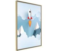 Affiche Murale Encadrée Bye Bye Earth 21 x 30 cm Or