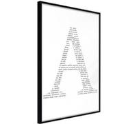 Affiche Murale Encadrée "Capital A" 21 x 30 cm Noir NOIR G