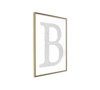 Affiche Murale Encadrée Capital B 21 x 30 cm Or