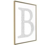 Affiche Murale Encadrée "Capital B" 21 x 30 cm Or Multicolore G