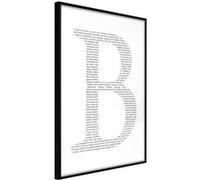 Affiche Murale Encadrée "Capital B" 30 x 42 cm Noir NOIR G