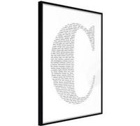 Affiche Murale Encadrée Capital C 21 x 30 cm Noir NOIR
