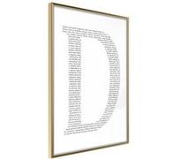 Affiche Murale Encadrée "Capital D" 21 x 30 cm Or G