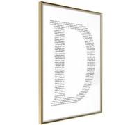 Affiche Murale Encadrée "Capital D" 40 x 60 cm Or G