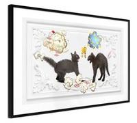 Poster et affiche - Cat Fight - 30x20 Artgeist (16278) NOIR