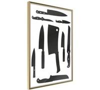 Affiche Murale Encadrée "Chef's Must-Have " 21 x 30 cm Or