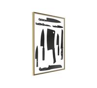 Affiche Murale Encadrée "Chef's Must-Have " 40 x 60 cm Or