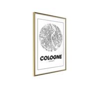 Poster et affiche - City Map: Cologne (Round) - 40x60 (16850)