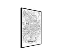 Poster et affiche - City map: Frankfurt - 40x60 Artgeist (16872) NOIR