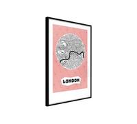Poster et affiche - City map: London (Pink) - 20x30 (16968)