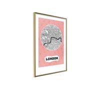 Poster et affiche - City map: London (Pink) - 20x30 (16970)