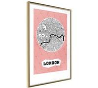 Poster et affiche - City map: London (Pink) - 30x45 Artgeist (16976)
