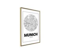 Poster et affiche - City Map: Munich (Round) - 40x60 (17036)