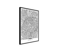 Poster et affiche - City Map: Paris - 20x30 Artgeist (17058) NOIR