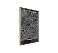 Poster et affiche - City Map: Paris (Dark) - 20x30 Artgeist (17078)