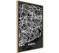 Poster et affiche - City Map: Porto (Dark) - 40x60 Artgeist (17108)