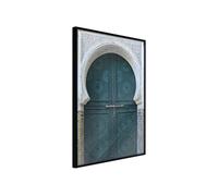 Affiche Murale Encadrée "Closed Passage Blue" 21 x 30 cm Noir