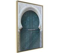 Affiche Murale Encadrée Closed Passage Blue 21 x 30 cm Or