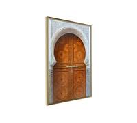 Affiche Murale Encadrée "Closed Passage Brown" 21 x 30 cm Or