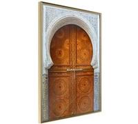 Affiche Murale Encadrée "Closed Passage Brown" 40 x 60 cm Or Multicolore G