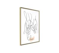 Affiche Murale Encadrée Complicated Love 30 x 42 cm Or