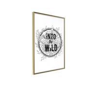 Affiche Murale Encadrée Connect with Nature 21 x 30 cm Or