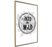 Affiche Murale Encadrée "Connect with Nature" 21 x 30 cm Or G