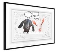Poster et affiche - Conversation of Two Goats - 45x30 Artgeist (17790) NOIR