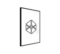 Affiche Murale Encadrée Count the Squares 30 x 42 cm Noir NOIR