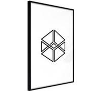 Affiche Murale Encadrée Count the Squares 30 x 42 cm Noir NOIR