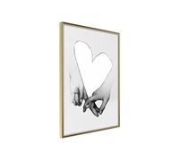 Affiche Murale Encadrée "Couple In Love" 30 x 42 cm Or
