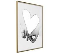 Affiche Murale Encadrée Couple In Love 30 x 42 cm Or